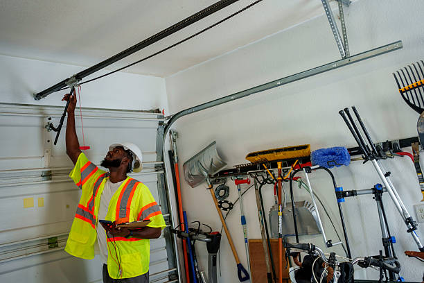 Professional Garage Door Installation technician working in Farmersville, OH